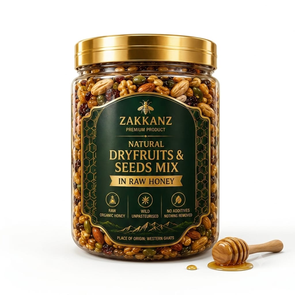 ZAKKANZ Honey Dry Fruits, Seeds & Nuts Mix